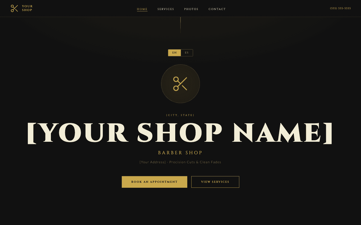 Barber Shop website