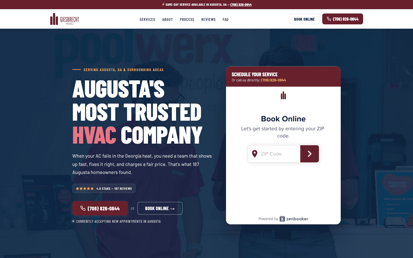 Local HVAC Services website