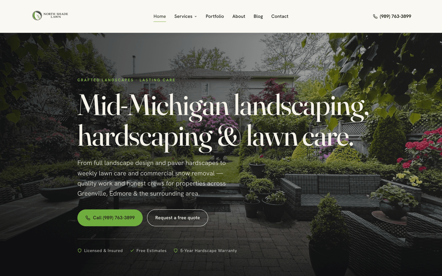 North Shade Lawn website